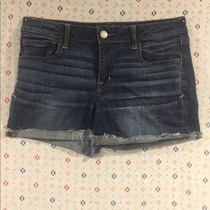 America Eagle Denim Cuffed Shorts